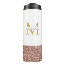 Roos Gold Glitter Moderne Minimale Thermosbeker