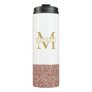 Roos Gold Glitter Moderne Minimum Thermosbeker