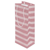 Roos Gold Glitter Moderne Sjabloon Glamoureus Wijn Cadeautas (Achterkant Gekanteld)