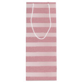 Roos Gold Glitter Moderne Sjabloon Glamoureus Wijn Cadeautas (Achterkant)