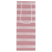 Roos Gold Glitter Moderne Sjabloon Glamoureus Wijn Cadeautas (Voorkant)