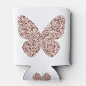 Roos Gold Glitter Monarch Clipart Cute Butterfly Blikjeskoeler (Achterkant)