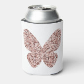 Roos Gold Glitter Monarch Clipart Cute Butterfly Blikjeskoeler (Blikje Achterkant)