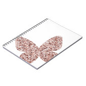 Roos Gold Glitter Monarch Clipart Cute Butterfly Notitieboek (Linkerzijde)