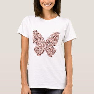 Roos Gold Glitter Monarch Clipart Cute Butterfly T-shirt