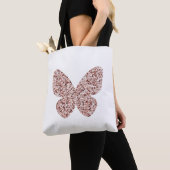 Roos Gold Glitter Monarch Clipart Cute Butterfly Tote Bag (Dichtbij)