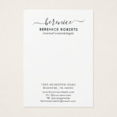 Roos Gold Glitter Monogram Hair Clip Display Visitekaartje (Achterkant)