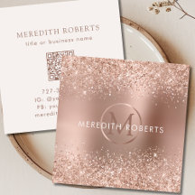 Roos Gold Glitter Monogram Logo