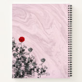 Roos Gold Glitter Monogram Naam Spiral Notitieboek (Achterkant)