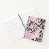 Roos Gold Glitter Monogram Naam Spiral Notitieboek (Binnen)