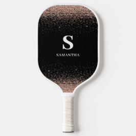 Roos Gold Glitter Monogram Pickleball Paddle