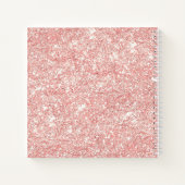 Roos Gold Glitter Monogram Recept Notitieboek (Achterkant)