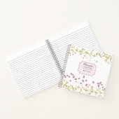 Roos Gold Glitter Monogram Spiral Notitieboek (Binnen)