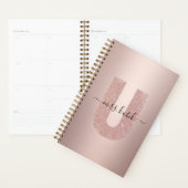 Roos Gold Glitter Monogram Teacher Planner (Display)