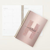 Roos Gold Glitter Monogram Teacher Planner (Display)