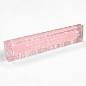 Roos Gold Glitter Naambordje