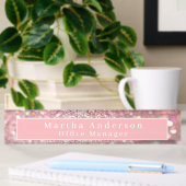 Roos Gold Glitter Naambordje