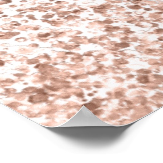 Roos Gold Glitter Name Date Welkomstscript 21st Poster (Hoek)