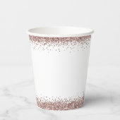 Roos Gold Glitter Name Vrijgezellenfeest White Papieren Bekers (Achterkant)