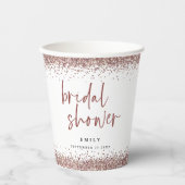 Roos Gold Glitter Name Vrijgezellenfeest White Papieren Bekers (Voorkant)