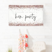 Roos Gold Glitter Name Welcome to Hen Party Banner (Insitu)