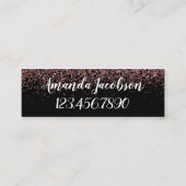 Roos Gold Glitter noemt mij Mini Visitekaartjes (Achterkant)