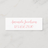 Roos Gold Glitter noemt mij Mini Visitekaartjes (Achterkant)