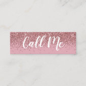 Roos Gold Glitter noemt mij Mini Visitekaartjes (Voorkant)