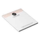  Roos Gold Glitter Note Pad Notitieblok (Schuin)
