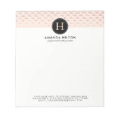  Roos Gold Glitter Note Pad Notitieblok (Voorkant)