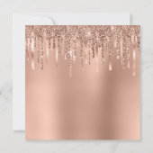 Roos Gold Glitter Ombre 60e verjaardag Kaart (Achterkant)