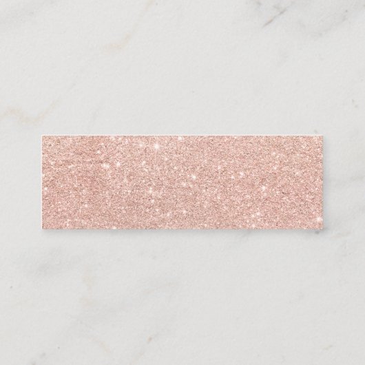 Roos gold glitter ombre Baby shower register Mini Visitekaartje (Achterkant)