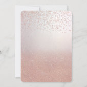 Roos gold glitter ombre business kerstparty kaart (Achterkant)