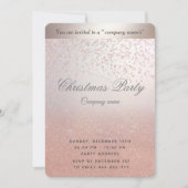 Roos gold glitter ombre business kerstparty kaart (Voorkant)