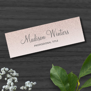 Roos Gold Glitter Ombre Employee Name Tag