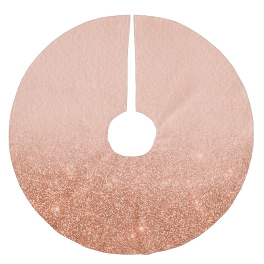 Roos Gold Glitter Ombre Kerstvakantie Kerstboom Rok (Voorkant)