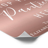 Roos Gold Glitter Panty Game Sign Poster (Hoek)