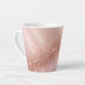 Roos Gold Glitter Pastel Latte Mok (Linkerhoek)