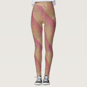 Roos Gold Glitter Pattern Leggings (Voorkant)