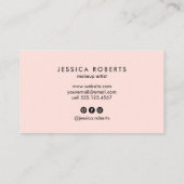 Roos Gold Glitter Pattern Trendy Professional Visitekaartje (Achterkant)