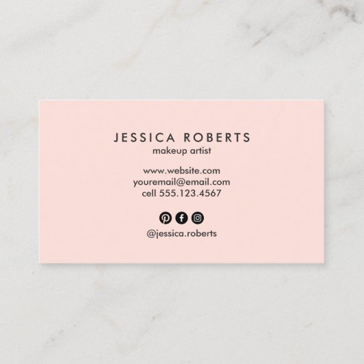 Roos Gold Glitter Pattern Trendy Professional Visitekaartje (Achterkant)