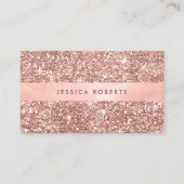 Roos Gold Glitter Pattern Trendy Professional Visitekaartje (Voorkant)