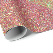Roos Gold Glitter Pattern Wrapping Paper Cadeaupapier (Rol Hoek)