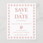 Roos Gold Glitter Pauw afdrukken Sparen het Briefk (Voorkant)