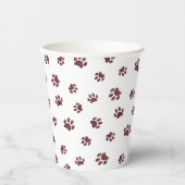 Roos Gold Glitter Paw Printerpartij Papieren Bekers (Voorkant)