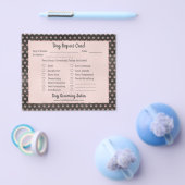 Roos Gold Glitter Paws Dog Grooming Report Kaart (Enkel)