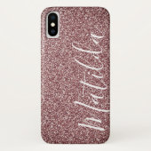 Roos Gold Glitter - Persoonlijk naamscript Case-Mate iPhone Case (Achterkant)