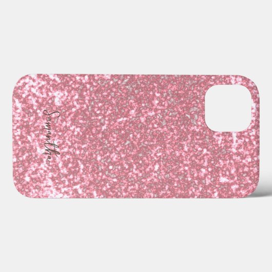 Roos Gold Glitter Persoonlijke naam Case-Mate iPhone Case (Achterkant (horizontaal))