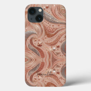 Roos Gold Glitter Persoonlijke naam Case-Mate iPhone Case