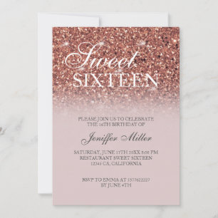 Roos gold glitter Persoonlijke naam Kaart